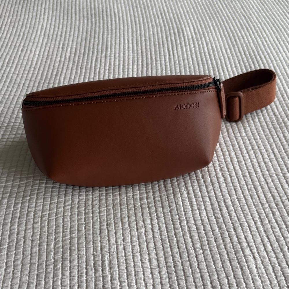 MONOS Brown Vegan Leather Crossbody Bag
